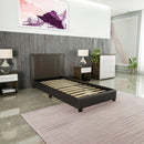 Modern Padded Headboard Faux Leather Bed by Lavishway | Leather/Faux Beds-41545