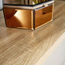 Oak Finish Bedroom Set in Grey by Lavishway | Chest Of Drawers-39458