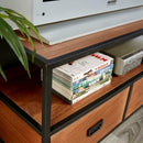 2 Drawer Dark Wood Compact Wooden TV Unit by Lavishway | TV Units Cabinets-39361