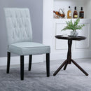 Tufted Fabric Dining Chair With Wooden Legs by Lavishway | Dining Chairs-43624