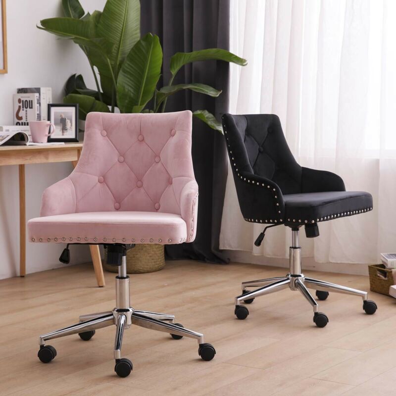 Adjustable Swivel Velvet Chair by Lavishway | Velvet Chairs-39281