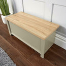 Modern Oak Storage Grey Ottoman Box by Lavishway | Benches & Storage Benches-43539