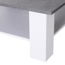 2 Tier Cement Grey Top Square Coffee Table by Lavishway | Coffee Tables-42526