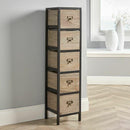 Metal Frame Tall Bedroom Chest Of Drawers by Lavishway | Chest Of Drawers-43327