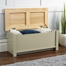 Modern Oak Storage Grey Ottoman Box by Lavishway | Benches & Storage Benches-43537