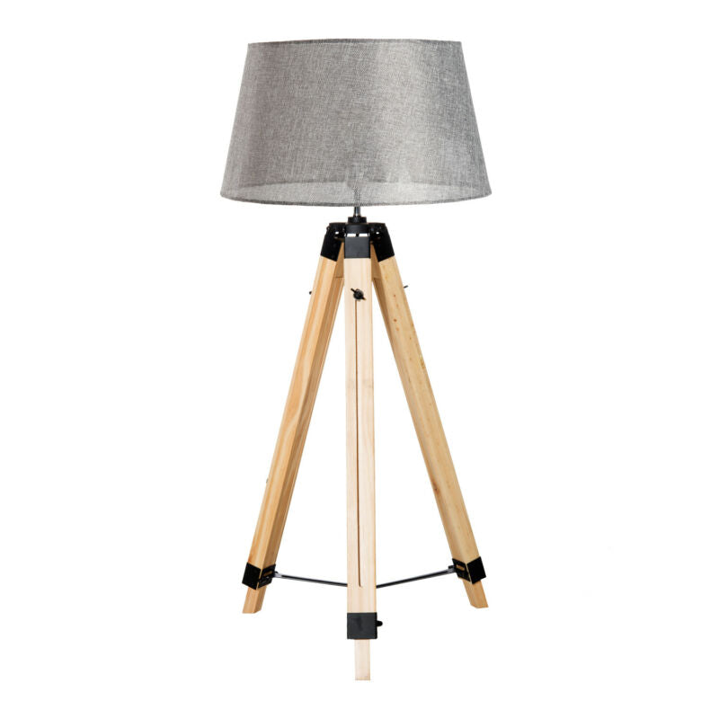 Classic Wooden Tripod Adjustable Floor Lamp by Lavishway | Floor Lamps-42485