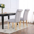 Deluxe Comfy Fabric Dining Chair Set of 2 by Lavishway | Dining Chairs-41534