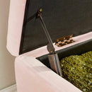 Velvet Pink Pouffe Seat Storage Bench by Lavishway | Benches & Storage Benches-38632