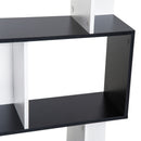 5 Tier S Shape Display Shelving Unit In Black by Lavishway | Book Shelves and Cabinets-44766