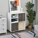 2-Tier Bookcase in White & Grey by Lavishway | Book Shelves and Cabinets-43830