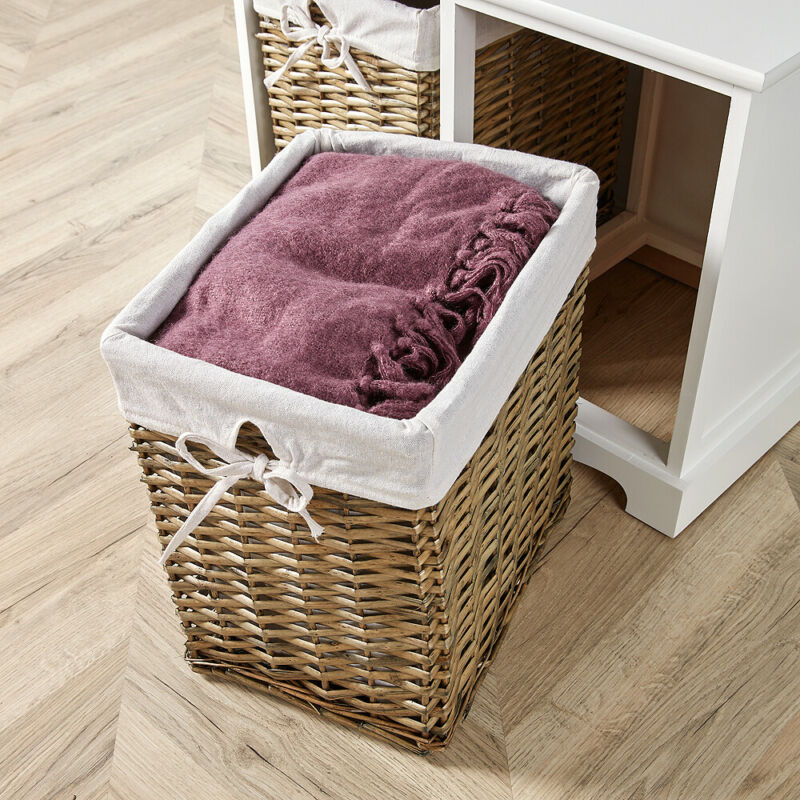 Wooden Basket Chest Storage Units by Lavishway | Hallway Cabinets-43349