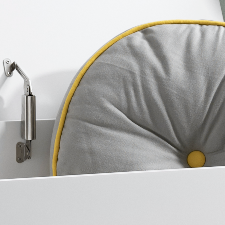 White Hallway Bench with Cushion by Lavishway | Benches & Storage Benches-39267