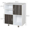 2-Tier Bookcase in White & Grey by Lavishway | Book Shelves and Cabinets-43836