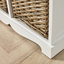 Wooden Basket Chest Storage Units by Lavishway | Hallway Cabinets-43350