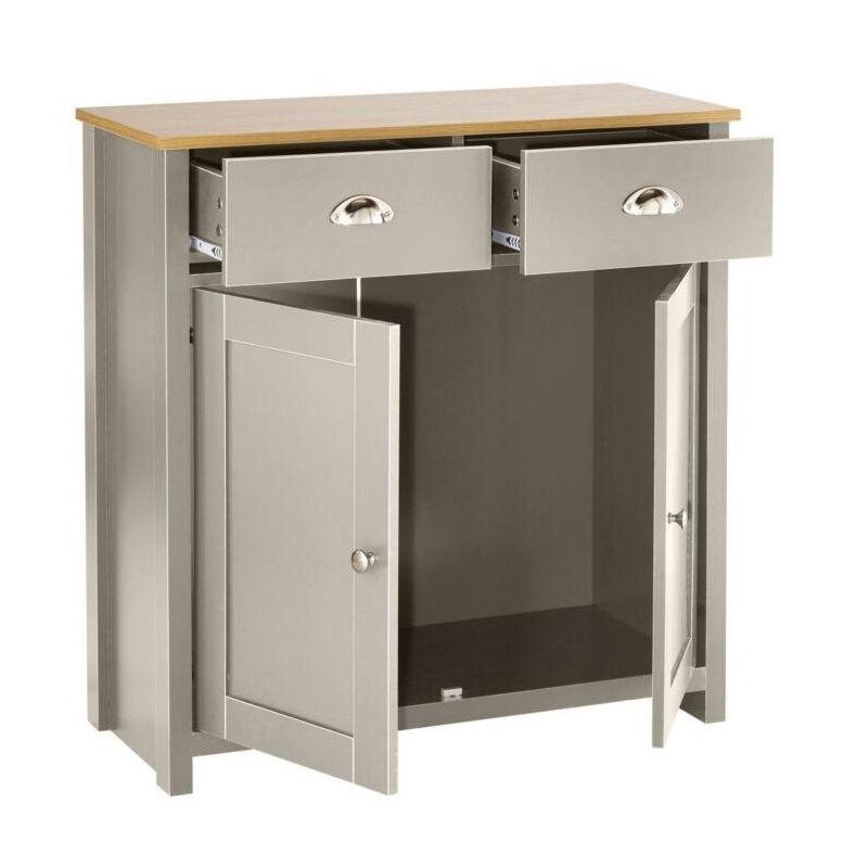 Grey Oak 2 Door 2 Drawer Sideboard by Lavishway | Sideboards-39241