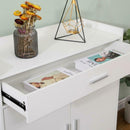 2 Door 1 Drawer White Shoe Storage Cabinet by Lavishway | Shoe Cabinets-43275