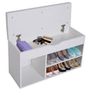 Wooden Shoe Storage Cabinet With Seating by Lavishway | Shoe Cabinets-42370