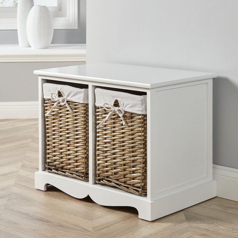 Wooden Basket Chest Storage Units by Lavishway | Hallway Cabinets-43347
