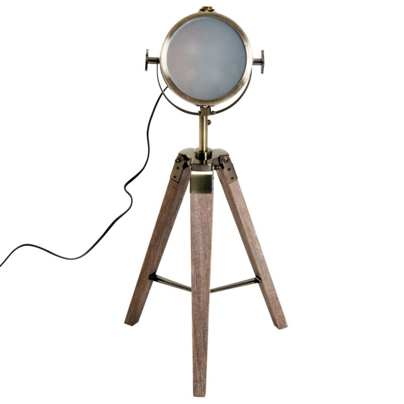 Tripod Table Desk Lamp with Wooden Base by Lavishway | Desk Lights-43881