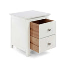 White Painted 2 Drawer Bedside Table by Lavishway | Bedside Tables-38776