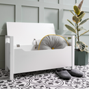 White Hallway Bench with Cushion by Lavishway | Benches & Storage Benches-39264