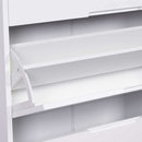 3 Tilting Doors White Shoe Storage Cupboard by Lavishway | Shoe Cabinets-38956