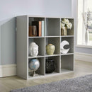 Grey Wooden 9 Shelves Bookcase Display Unit by Lavishway | Book Shelves and Cabinets-39150