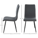 Modern Armless Dining Chair in Grey Set of 2 by Lavishway | Dining Chairs-42649