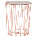 Set of 2 Rose Gold Metal Side Tables by Lavishway | Side Tables-38639