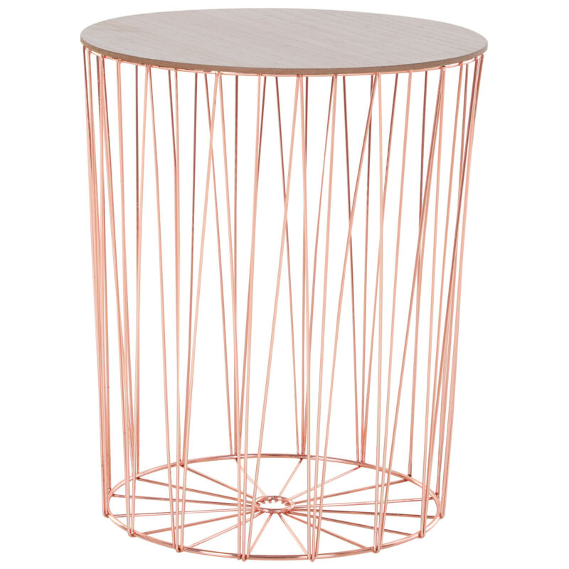 Set of 2 Rose Gold Metal Side Tables by Lavishway | Side Tables-38639