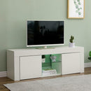 White Gloss Front 2 Door 130cm Wide TV Unit by Lavishway | TV Units Cabinets-43062