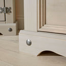 Corona Set of 3 Pine Wood Bedroom Set in Grey by Lavishway | Bedroom-39514