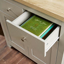 Set of Grey Oak Living Room Furniture by Lavishway | Book Shelves and Cabinets-42973