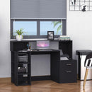 Multi Storage Black Office Desk Table by Lavishway | Desk Pedestals-44580