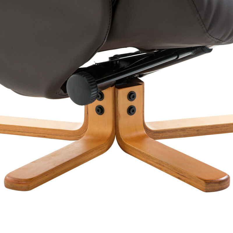 Recliner Brown Footrest Armchair by Lavishway | Recliner Armchairs-39227