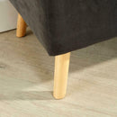 Pouffe Seat Velvet Storage Bench in Grey by Lavishway | Benches & Storage Benches-38582