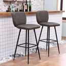 Orion Dark Grey Faux Leather Bar Stool by Lavishway | Bar Stools-39378