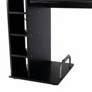 Wooden Office Workstation in Black by Lavishway | Reclaimed Wood Desks-42816