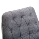 Tilt Linen Mid Back Office Chair in Grey by Lavishway | Fabric Chairs-42580
