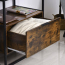 Industrial Style Retro Side Table with Drawer by Lavishway | Side Tables-42490