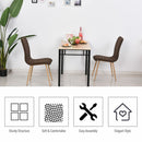 Upholstered Armless Dining Chair Set of 2 by Lavishway | Dining Chairs-43704