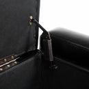 Faux Leather Ottoman & Storage Chest in Black by Lavishway | Benches & Storage Benches-42532