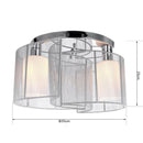 Modern Ceiling Flush Lampshade Chandelier by Lavishway | Chandeliers-42440