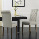 Upholstered Fabric Dining Chair Set of 2 by Lavishway | Dining Chairs-42875