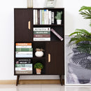 Two Doors Walnut Bookcase Storage & Shelves by Lavishway | Book Shelves and Cabinets-44832