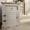 Corona Set of 3 Pine Wood Bedroom Set in Grey by Lavishway | Bedroom-39484