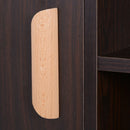 Two Doors Walnut Bookcase Storage & Shelves by Lavishway | Book Shelves and Cabinets-44836