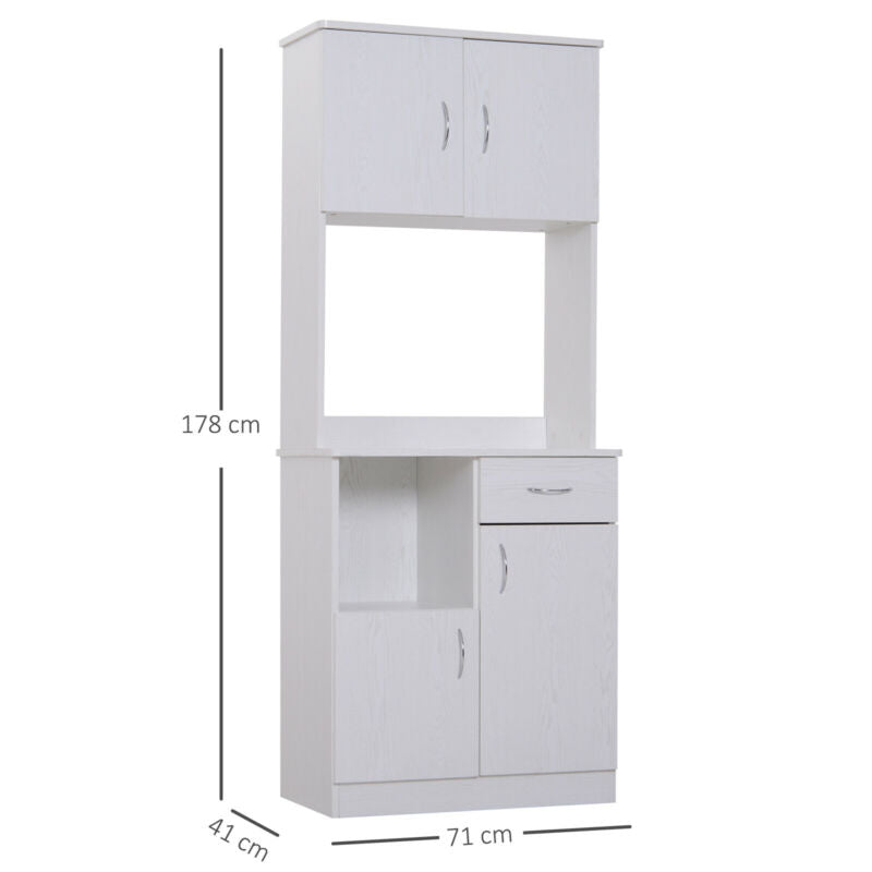 Freestanding Kitchen Cabinet in White by Lavishway | Display Cabinet-38495