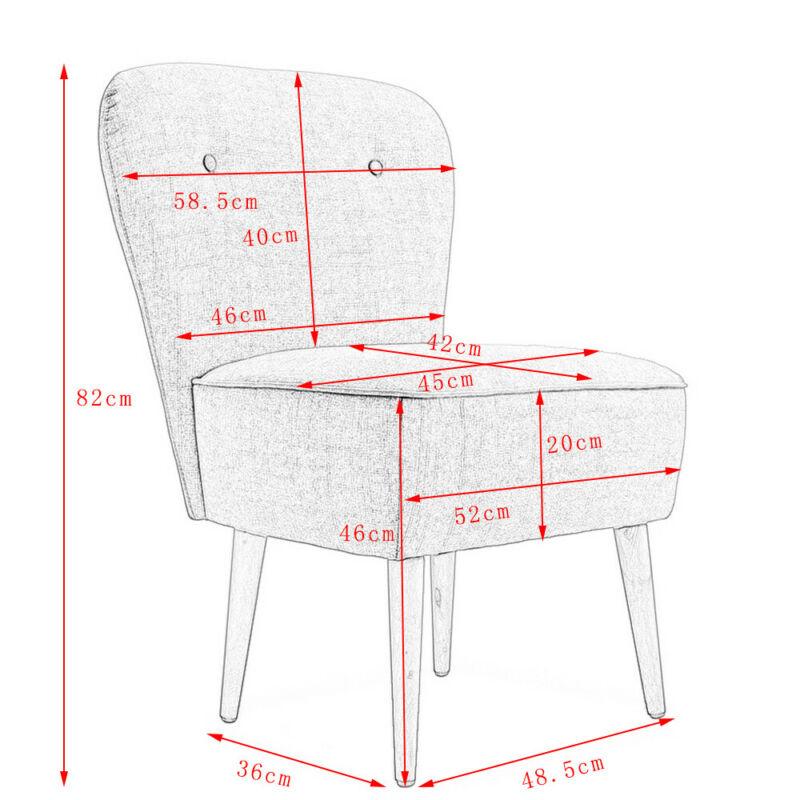 Upholstered Occasional Accent Fabric Chair by Lavishway | Bedroom Chairs-38549