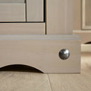 Corona Set of 3 Pine Wood Bedroom Set in Grey by Lavishway | Bedroom-39500